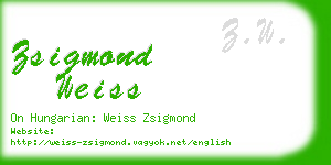 zsigmond weiss business card